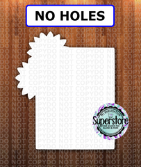 Rectangle Sunflower Sign - NO holes - Sublimation Blank MDF