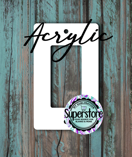 Clear Acrylic - Rocker Light Switch Cover - Regular - Sublimation Acrylic