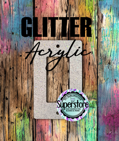 Glitter Acrylic - Rocker Light Switch Cover - Regular - Sublimation Acrylic