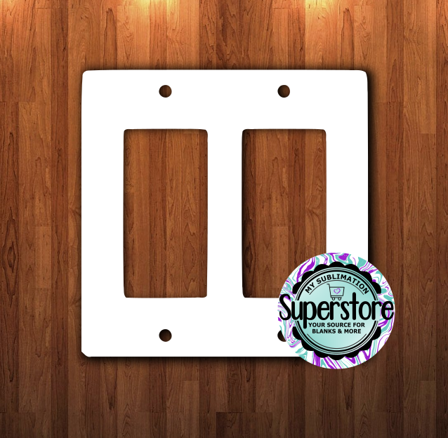 Rocker Double Light Switch Cover - MDF Sublimation Blank