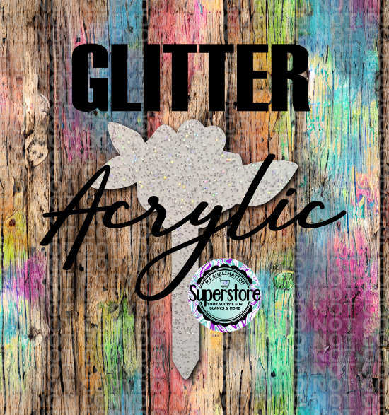 GLITTER - Rose Garden Stake - Sublimation Acrylic