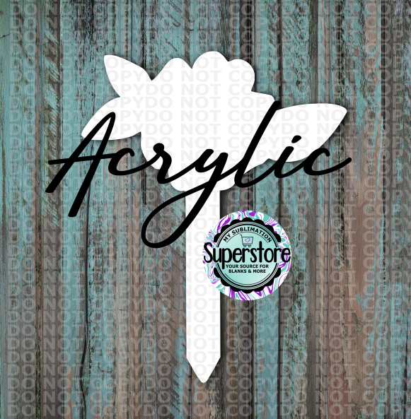 Clear Acrylic - Rose Garden Stake - Sublimation Acrylic