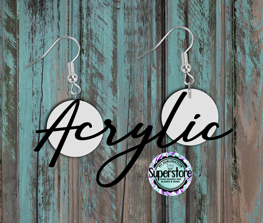 1.25 inch size - Clear Acrylic Round - Sublimation Acrylic