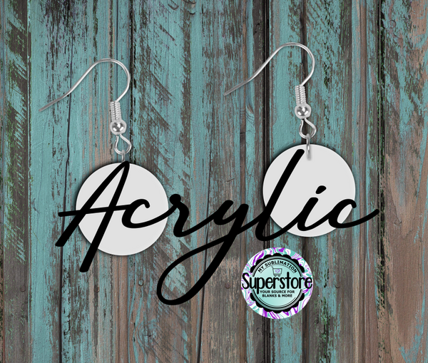 1.25 inch size - Clear Acrylic Round - Sublimation Acrylic