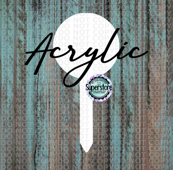 Clear Acrylic Round Garden Stake - Sublimation Acrylic