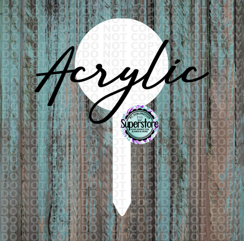 Clear Acrylic Round Garden Stake - Sublimation Acrylic