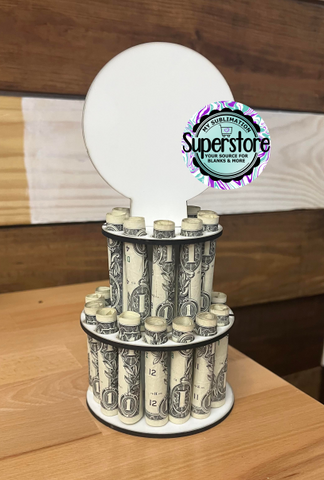 Round money cake - Size 8.79 inch tall - Sublimation blank