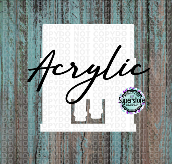 Acrylic Santa Fireplace -  With or Without Hole  - Sublimation Acrylic