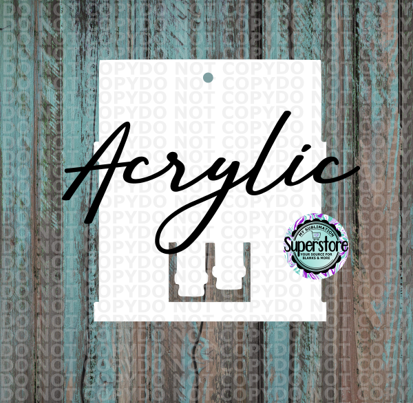 Acrylic Santa Fireplace -  With or Without Hole  - Sublimation Acrylic