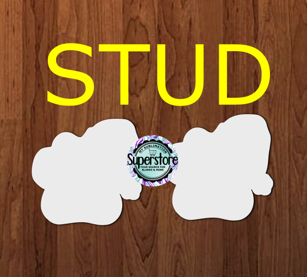 10 or 20 pair bulk buy - Santa Hat Dog Paw -  .60 inch studs for earrings