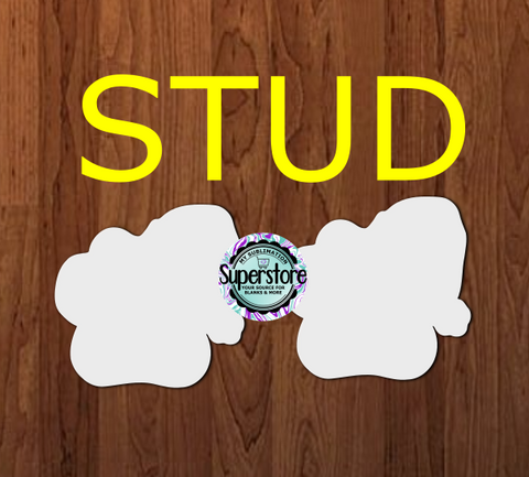 10 or 20 pair bulk buy - Santa Hat Dog Paw -  .60 inch studs for earrings