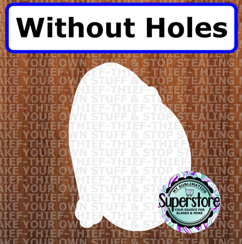 Santa Oval - withOUT holes - Wall Hanger - 5 sizes to choose from - Sublimation Blank