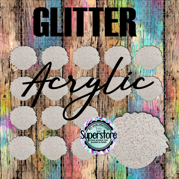 Glitter Acrylic Scarecrow Girl - 10 or 20 count 1.5 & 2 inch size - Sublimation Acrylic