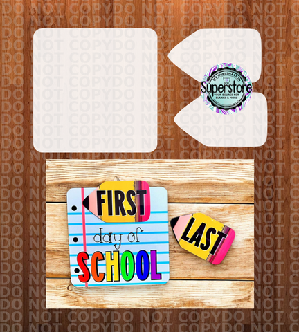 Three piece back to school MDF set - Sublimation blank