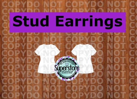 10 or 20 pair bulk buy - Scrub .50 inch studs for earrings
