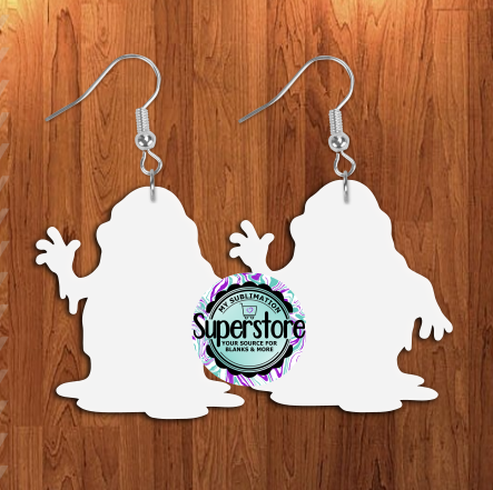 Slime Guy earrings 3 sizes 1, 1.5 inch or 2 inch MDF - BULK PURCHASE 10pair