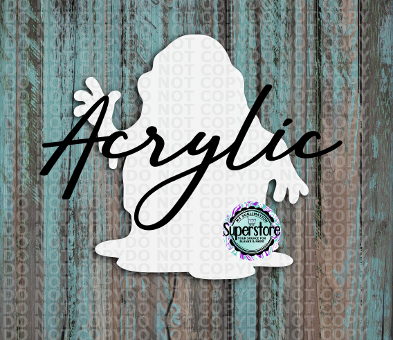 Clear Acrylic - Slime Guy -  With or Without Hole  - Sublimation Acrylic