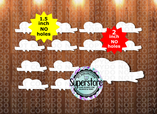 Sloth Horizontal - 10 or 20pc bundle - 1.5 or 2 inch size (great for badge reels & hairbow centers)