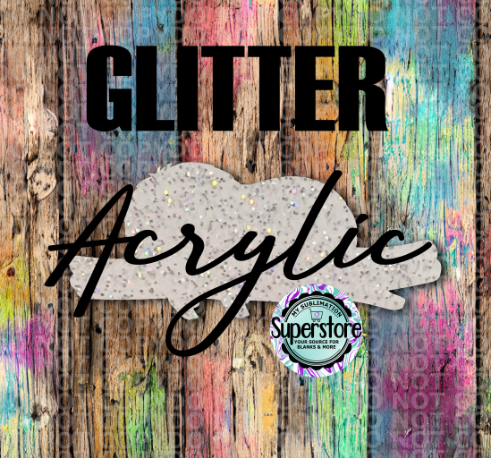 GLITTER  Sloth Horizontal - With or Without Hole  - Sublimation Acrylic