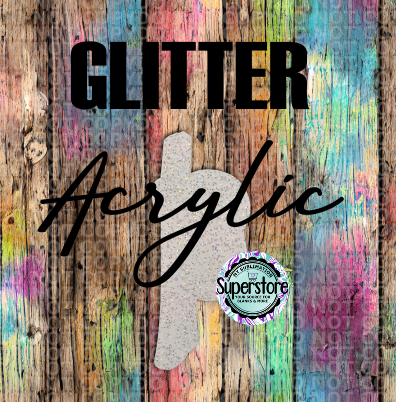 GLITTER  Sloth Vertical - With or Without Hole  - Sublimation Acrylic
