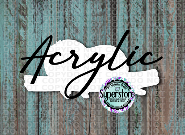 Clear Acrylic - Sloth Horizontal -  With or Without Hole  - Sublimation Acrylic