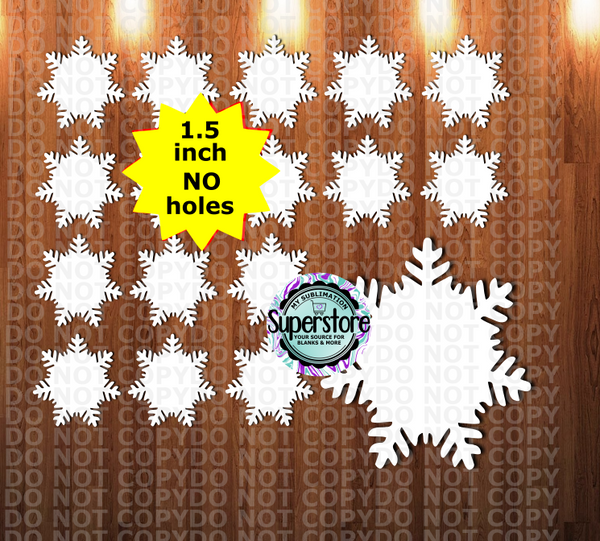 Snowflake - 10 or 20pc bundle - 1.5 or 2 inch size (great for badge reels & hairbow centers)