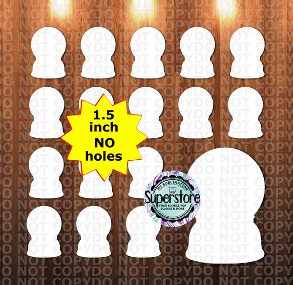 Snow Globe - 10 or 20pc bundle - 1.5 or 2 inch size (great for badge reels & hairbow centers)