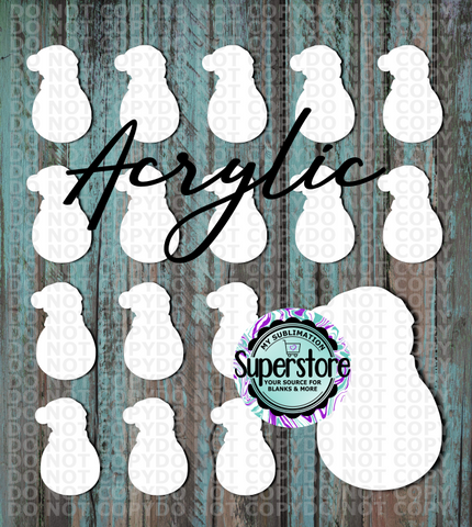 Acrylic Snowman Beanie - 10 or 20 count 1.5 & 2 inch size - Sublimation Acrylic