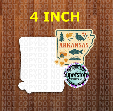 (4 inch) - Special  Arkansas State - MDF Single Sided - Ornament
