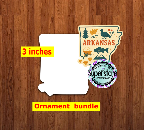Special Arkansas State - With Hole or NO HOLE Bundle - ornament bundle price - MDF sublimation blank