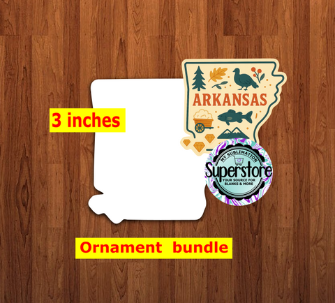 Special Arkansas State - With Hole or NO HOLE Bundle - ornament bundle price - MDF sublimation blank