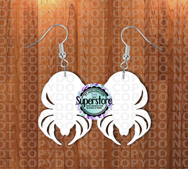 Spider earrings 2 sizes  1.5 / 2 inch -  BULK PURCHASE 10pair - Single sided MDF