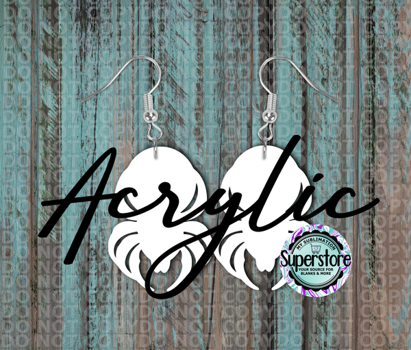 Clear Acrylic - Spider -  Earrings -  5 & 10 pairs  1.5 & 2 inch size - Sublimation Acrylic