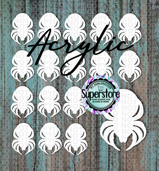 Acrylic - Spider - 10 or 20 count 1.5 & 2 inch size - Sublimation Acrylic