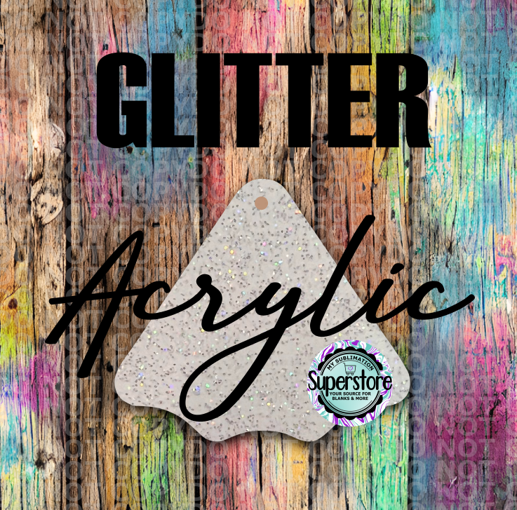 GLITTER Spider Web -  With or Without Hole  - Sublimation Acrylic