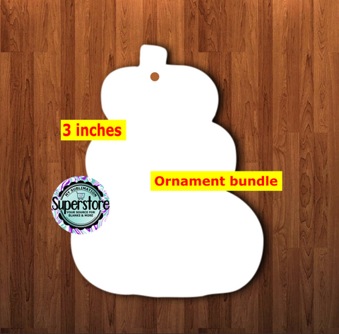 Stacked Pumpkin - With Hole or NO HOLE Bundle - ornament bundle price - MDF sublimation blank