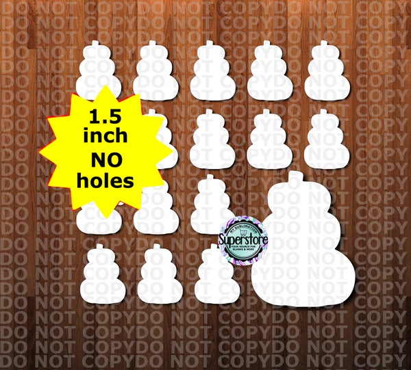 Stacked Pumpkin - 10 or 20pc bundle - 1.5 or 2 inch size (great for badge reels & hairbow centers)