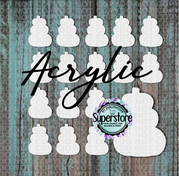 Acrylic Stacked Pumpkin - 10 or 20 count 1.5 & 2 inch size - Sublimation Acrylic