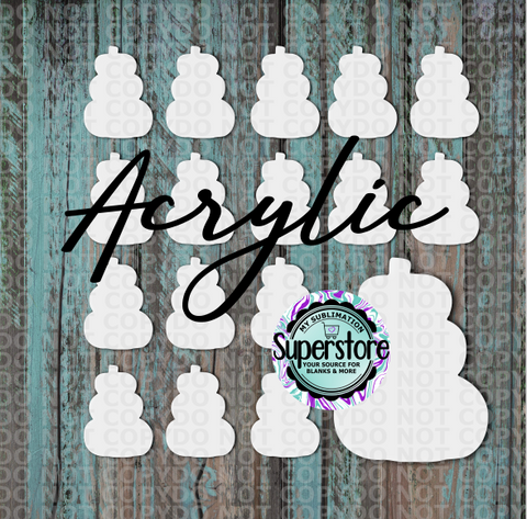 Acrylic Stacked Pumpkin - 10 or 20 count 1.5 & 2 inch size - Sublimation Acrylic