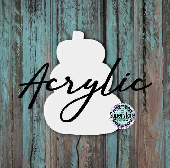 Clear Acrylic - Stacked Pumpkin -  With or Without Hole  - Sublimation Acrylic