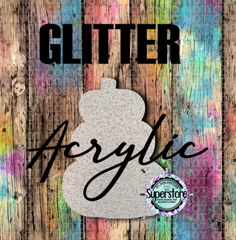 GLITTER Stacked Pumpkin -  With or Without Hole  - Sublimation Acrylic