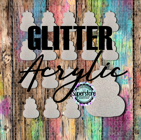 Glitter Acrylic Stacked Pumpkin Badge Reels - 10 or 20 count 1.5 & 2 inch size - Sublimation Acrylic