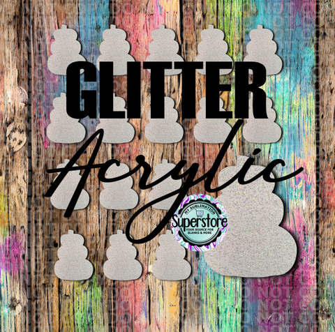 Glitter Acrylic Stacked Pumpkin Badge Reels - 10 or 20 count 1.5 & 2 inch size - Sublimation Acrylic