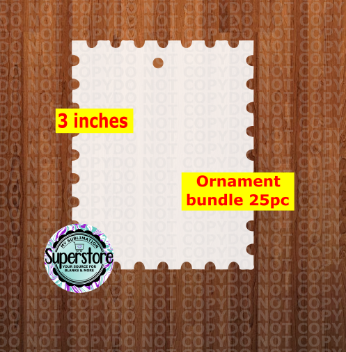 Stamp - WITH HOLE - ornament bundle price - MDF sublimation blanks