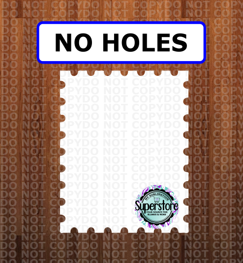 Stamp - NO holes - Sublimation Blank MDF