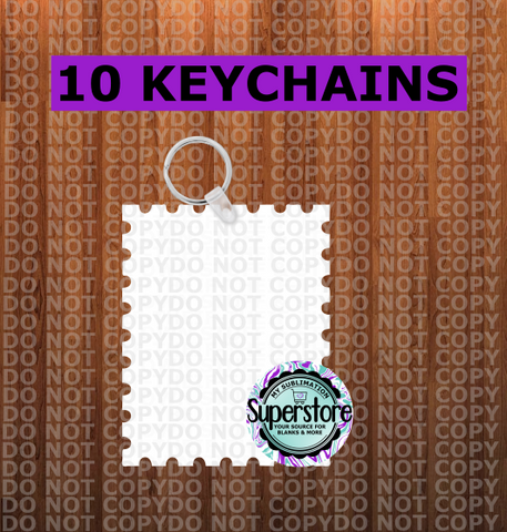 Stamp keychain - Single sided sublimation mdf blank