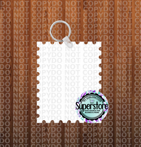 Stamp keychain - Single sided sublimation mdf blank