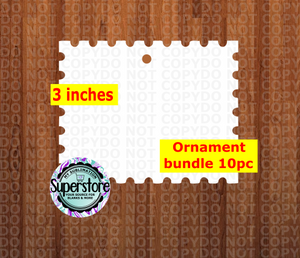 Horizontal Stamp - WITH HOLE - ornament bundle price - MDF sublimation blanks