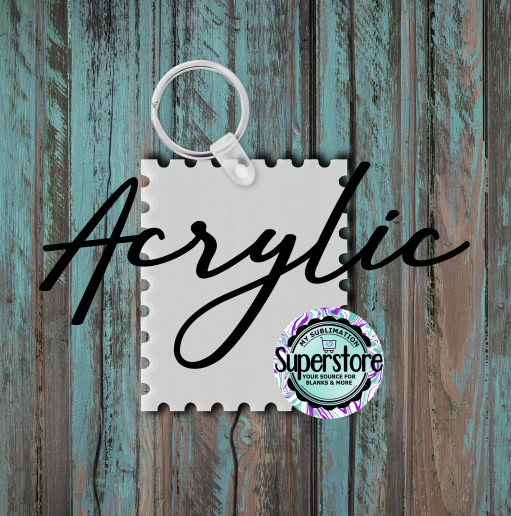Acrylic Stamp- Keychain -  Sublimation Acrylic