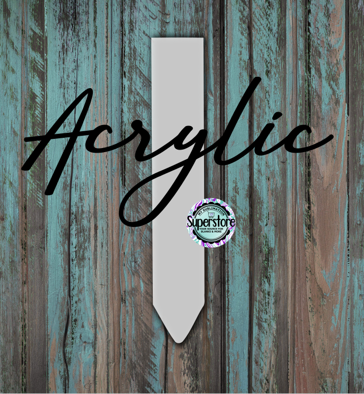 Clear Acrylic Stick 6.5 inch size Garden Stake - Sublimation Acrylic